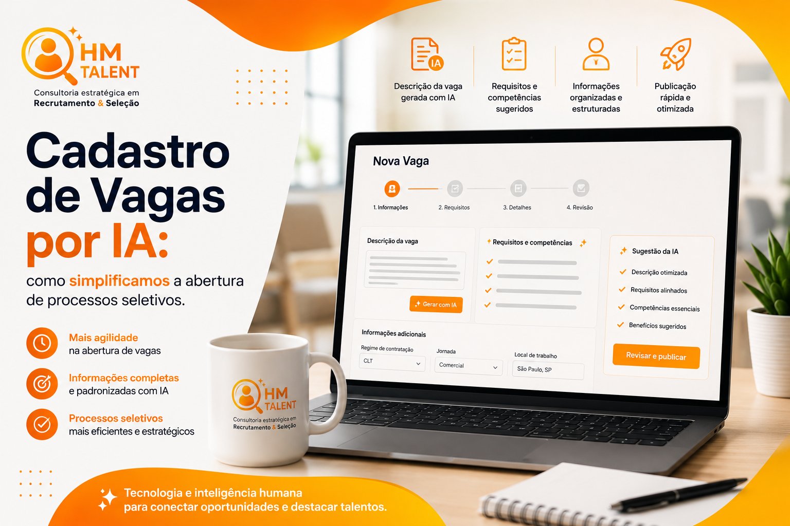 Cadastro de Vagas por IA: Simplificando Processos com a HM Talent